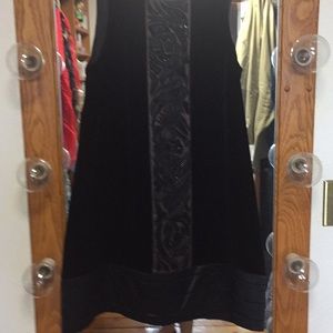BCBG Maxazria woven velvet cocktail dress.